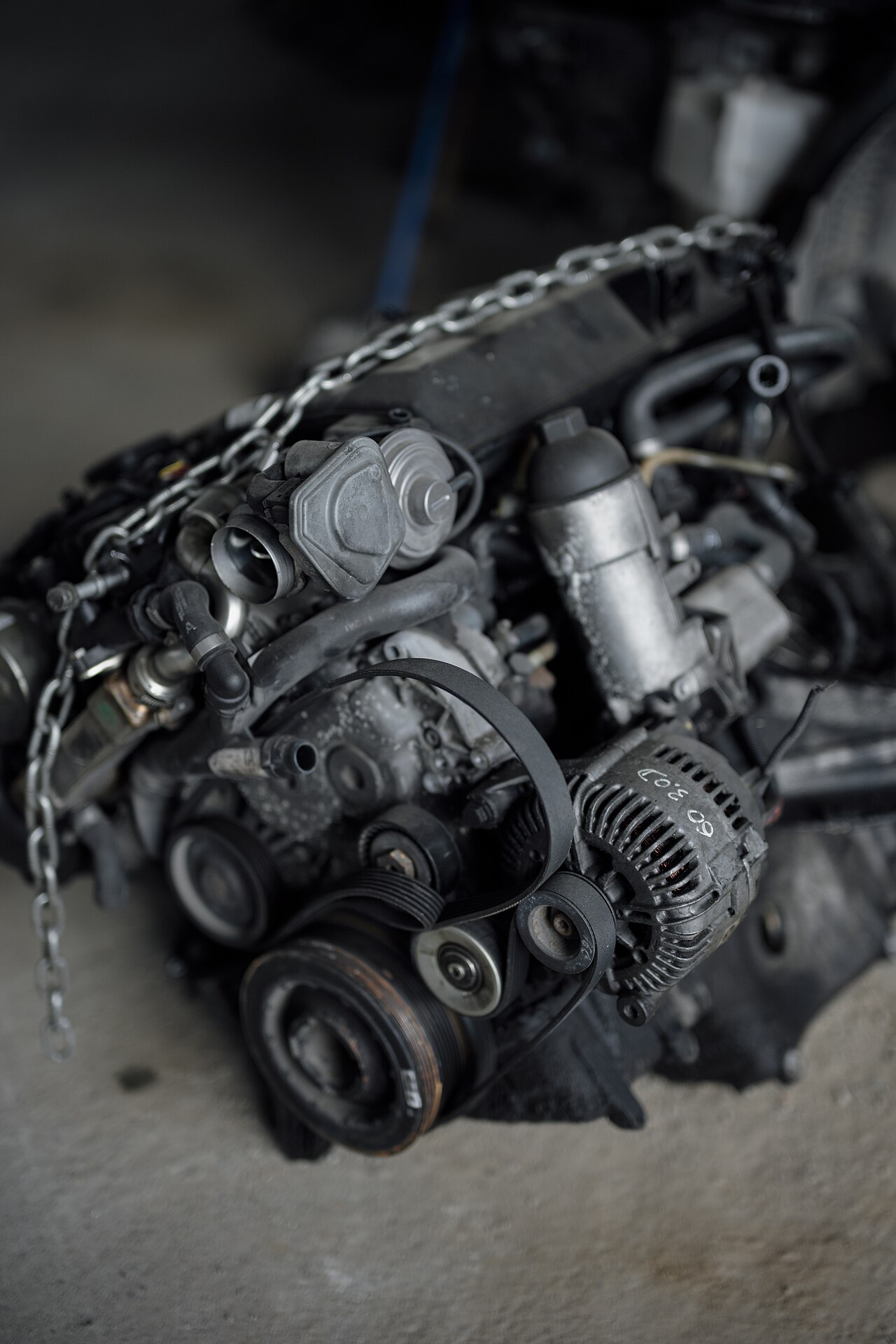 A used engine, pulled and checked