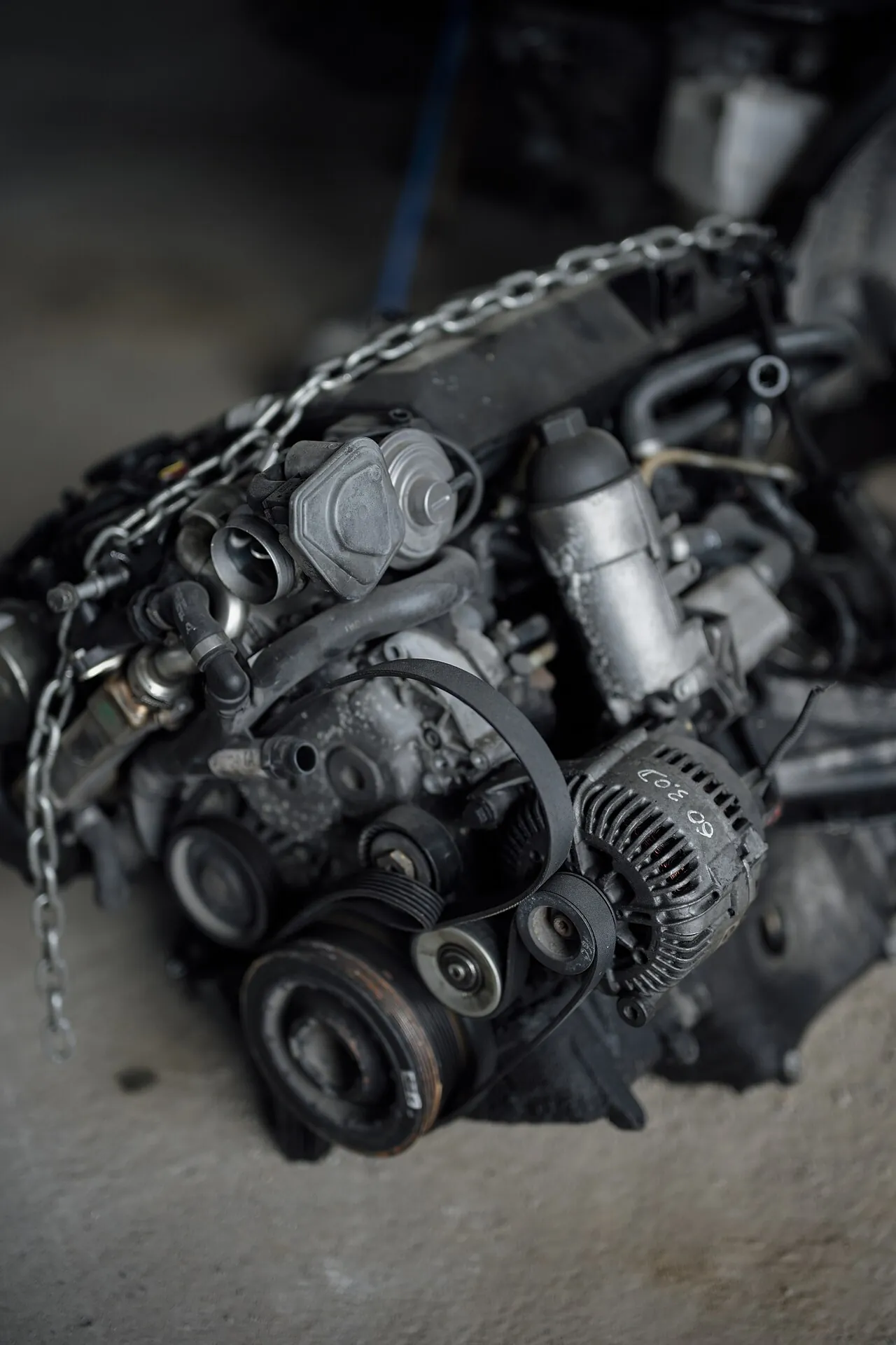 A used engine, pulled and checked